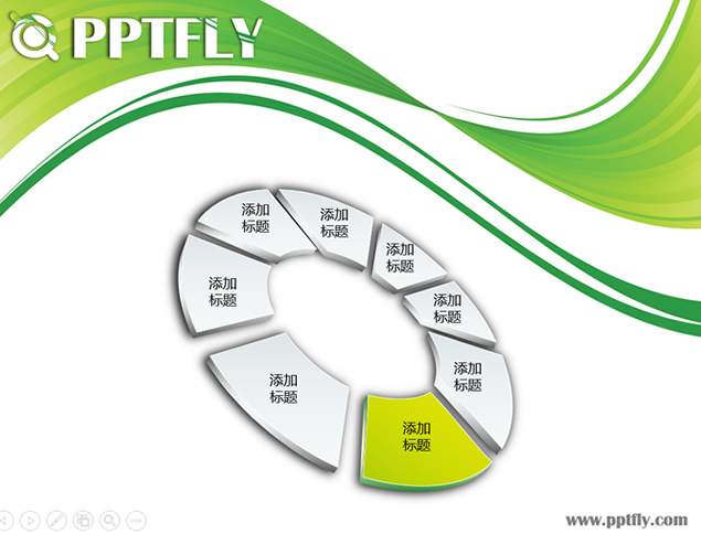 微立体质感图表环保PPT模板