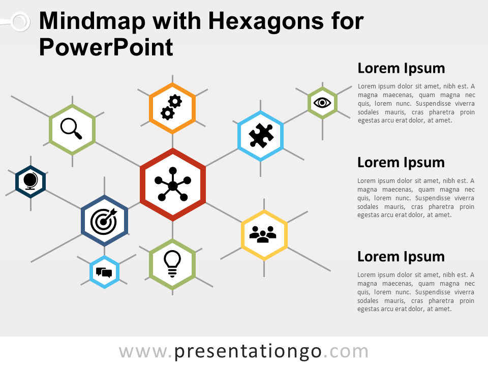 构思PowerPoint的六边形