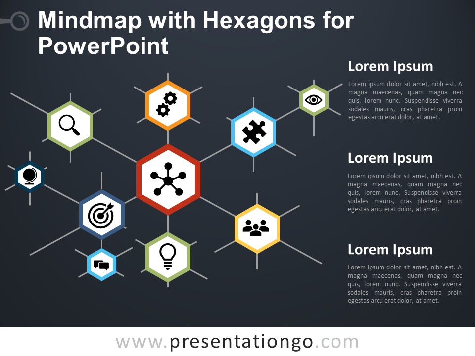 构思PowerPoint的六边形