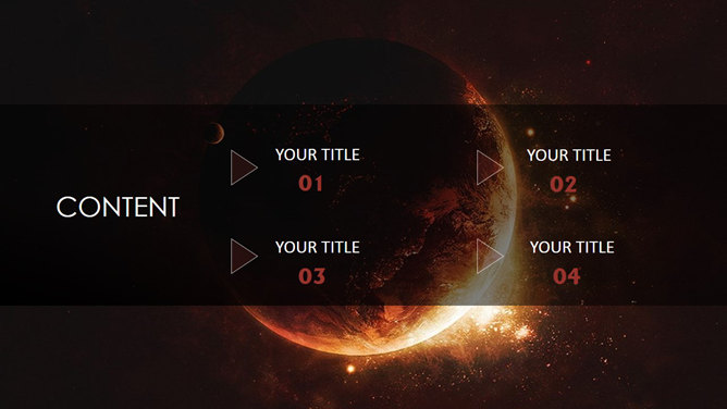 星空宇宙星球主题高端PPT模板