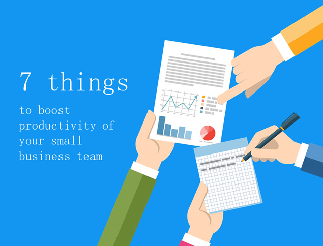 7招提升团队效率：欧美风扁平化商务PPT模板