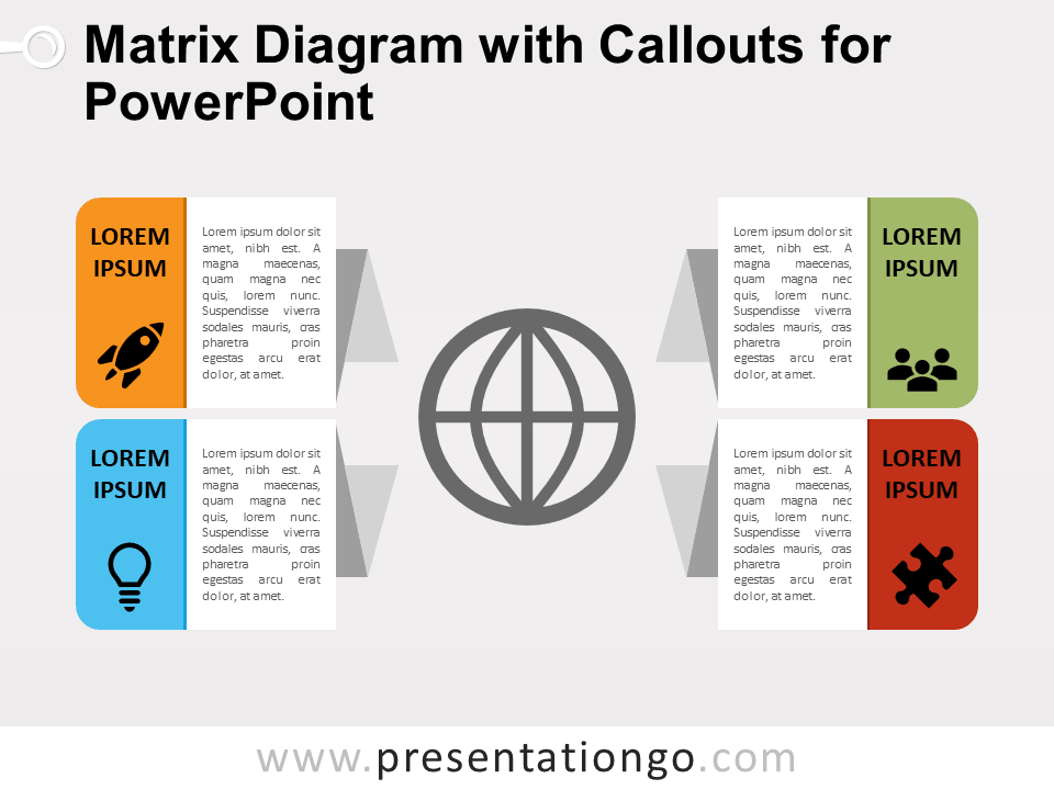 矩阵图对PowerPoint插图的编号