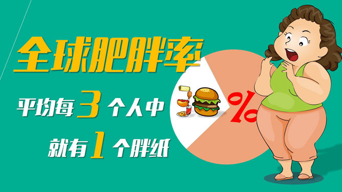 肥胖胖子减肥相关PPT作品