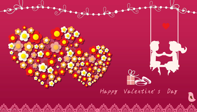Happy  Valentine's  Day 2015浪漫情人节动态贺卡PPT模板
