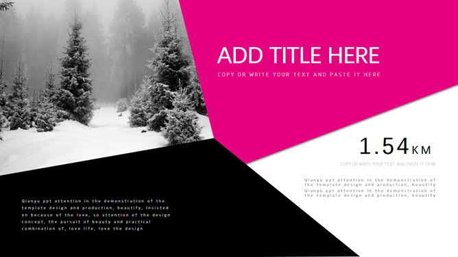 几何色块杂志风PPT模板