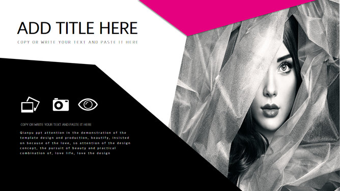 几何色块杂志风PPT模板