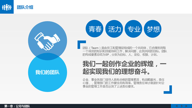 大气商务动态公司介绍PPT模板
