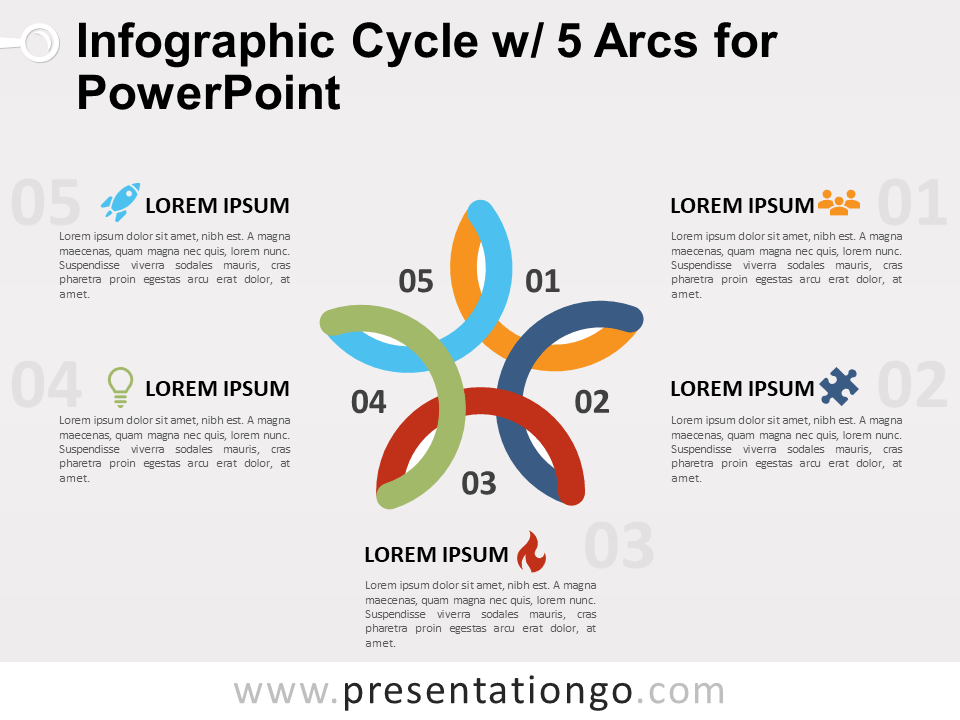 信息图表周期5弧PowerPoint