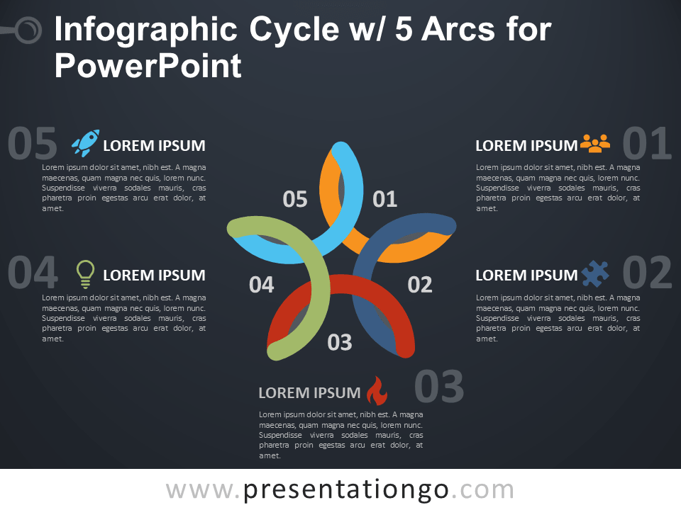 信息图表周期5弧PowerPoint