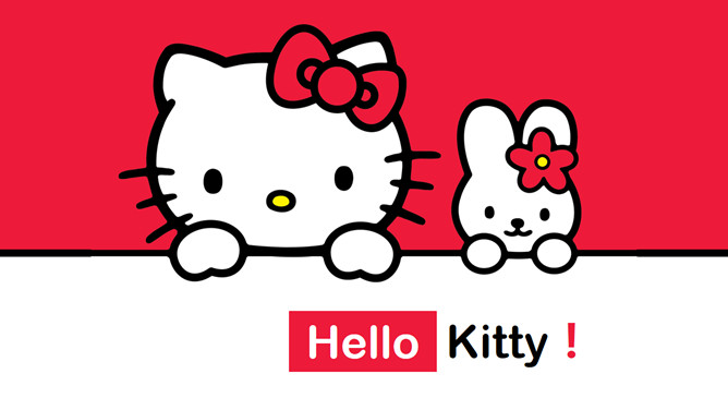 Hello Kitty可爱卡通PPT模板