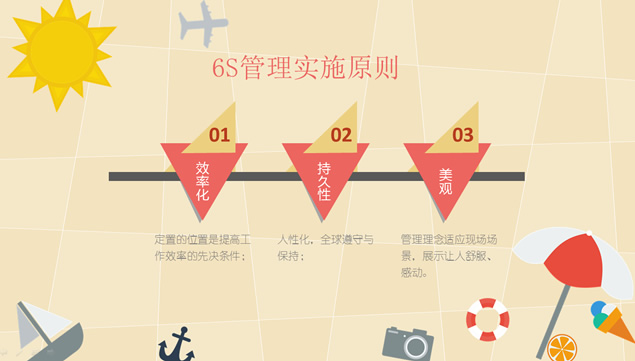 卡通休闲假日激情橙色PPT模板