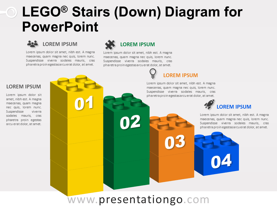 乐高PowerPoint的楼梯下来图