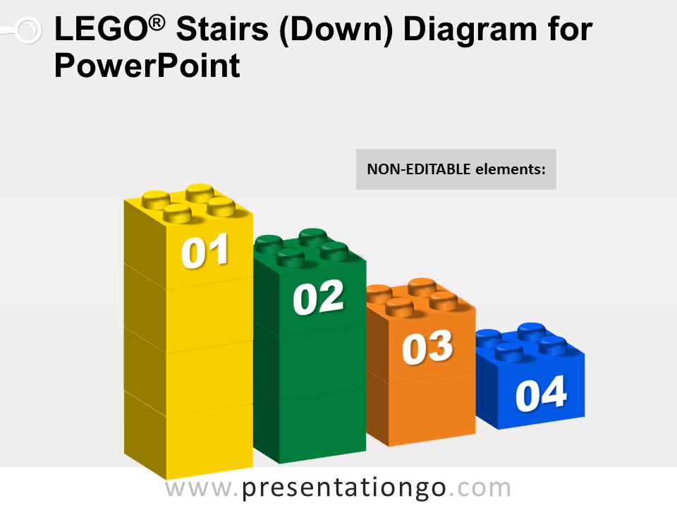 乐高PowerPoint的楼梯下来图