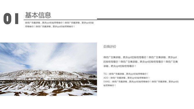 时尚求职简历PPT模板