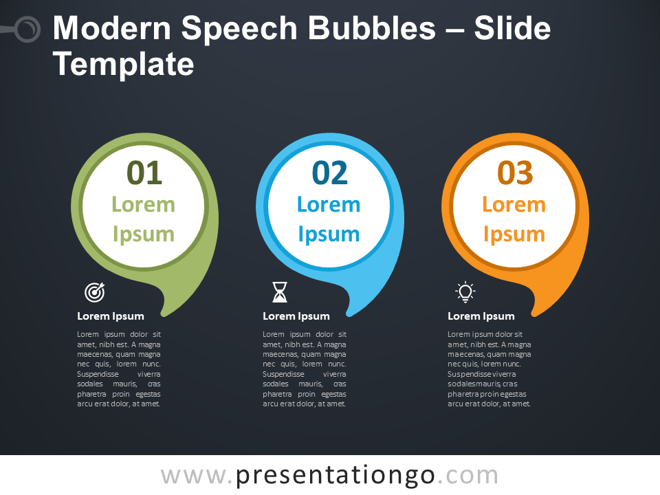 现代演讲气泡：适用于 PowerPoint 和 Google Slides