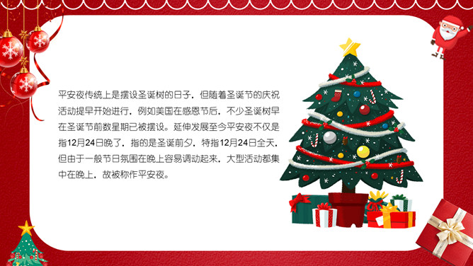 圣诞老人如平安夜PPT模板