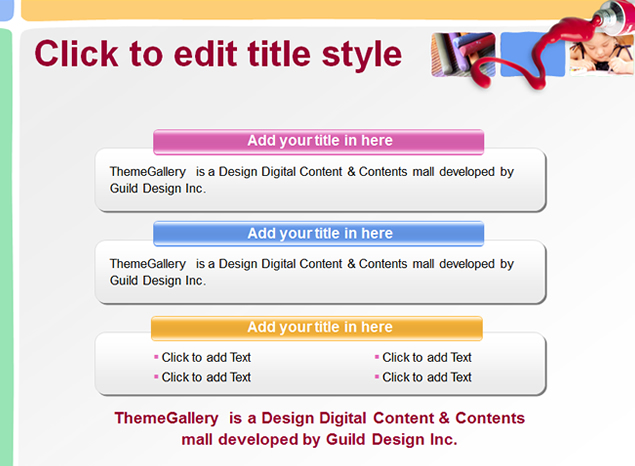 快乐学绘画：儿童节PPT模板