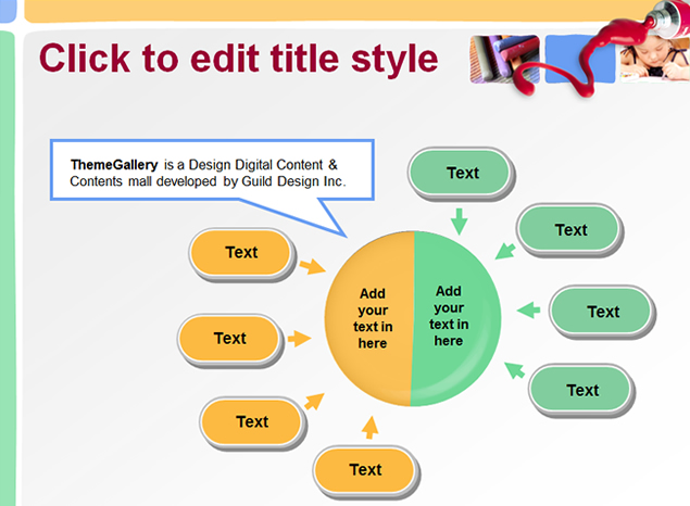 快乐学绘画：儿童节PPT模板