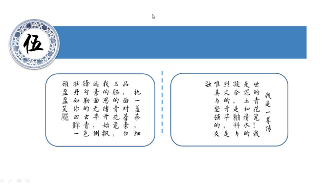 羊年青花瓷风格PPT模板