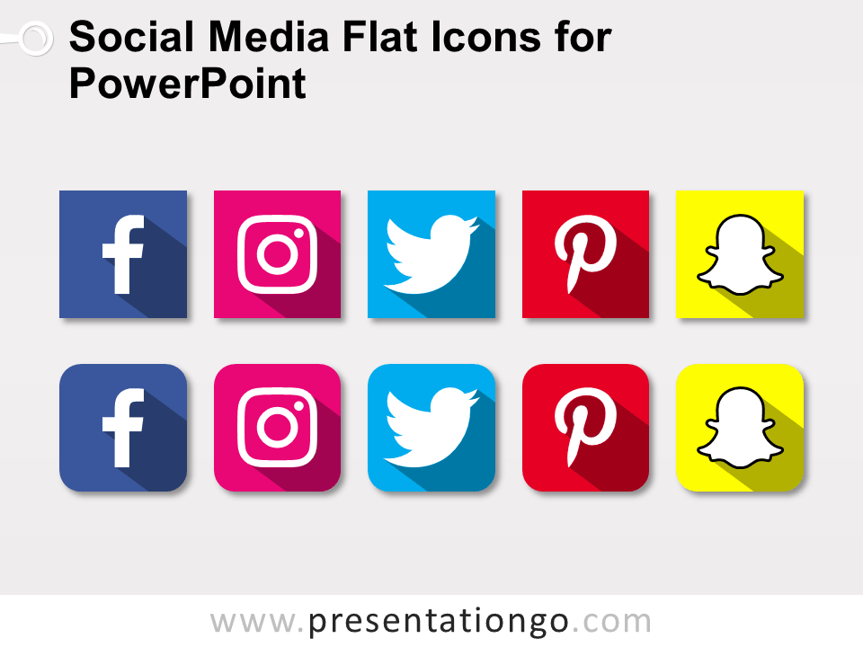 社交媒体平PowerPoint的图标