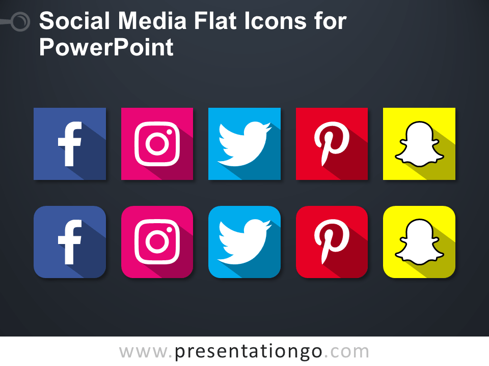 社交媒体平PowerPoint的图标