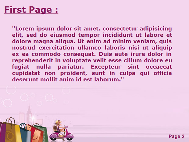 女性时尚购物PPT模板