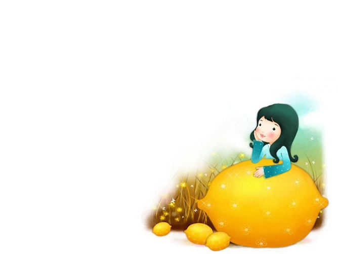 可爱萝莉主题PPT背景图片