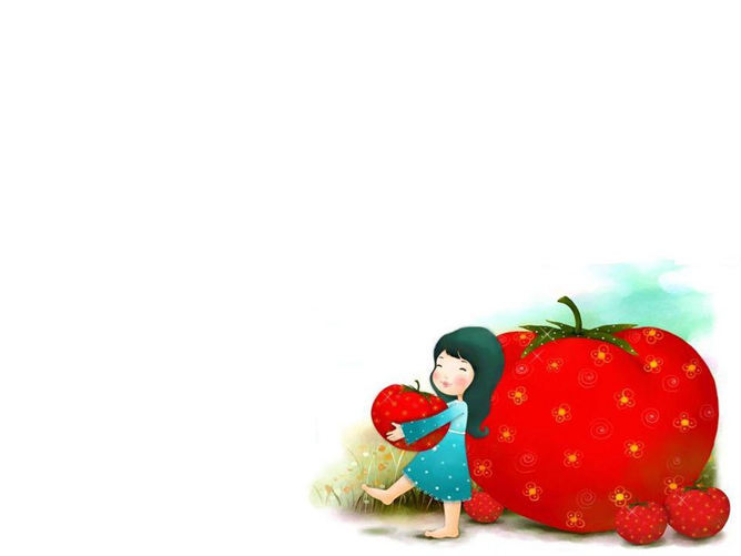 可爱萝莉主题PPT背景图片