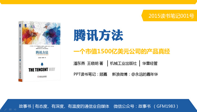 《腾讯方法》读书笔记PPT模板