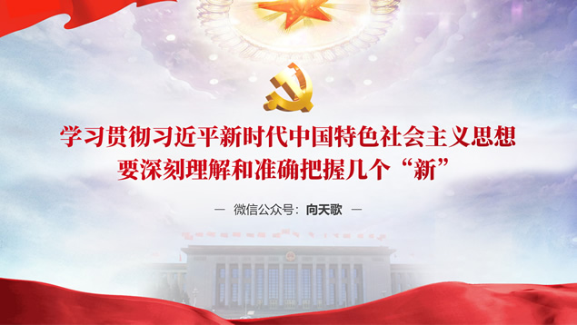 大气简洁党政风工作汇报PPT模板