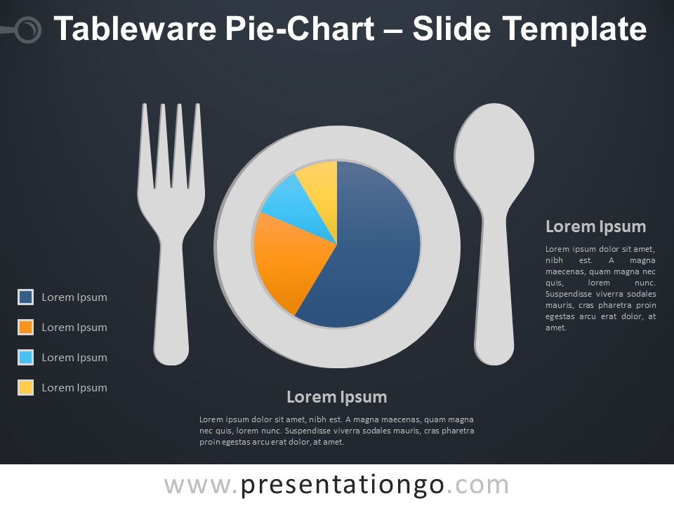PowerPoint的餐具饼图