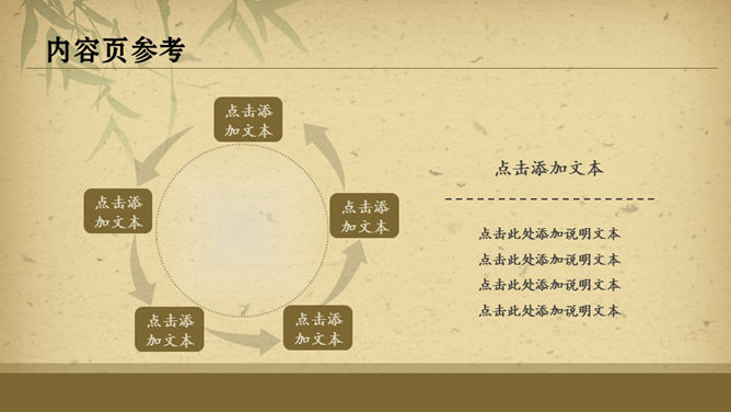 做旧效果中国风PPT模板