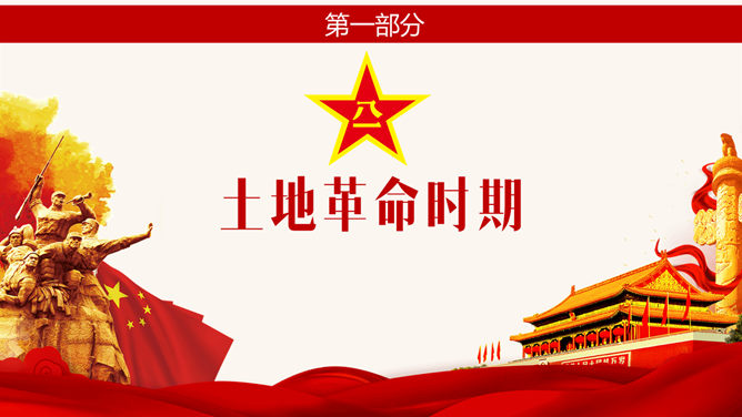 建军节历史介绍PPT模板