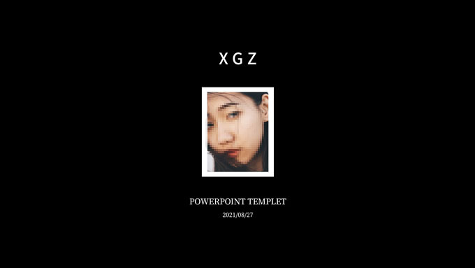 高级感极简欧美相册PPT模板