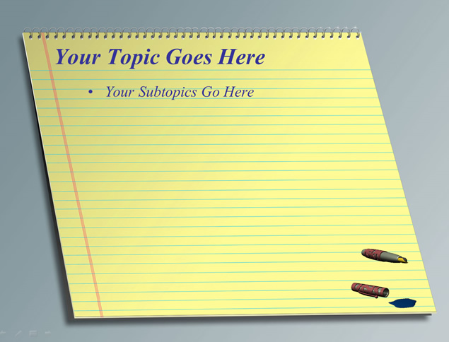 记事本风格文艺PPT模板