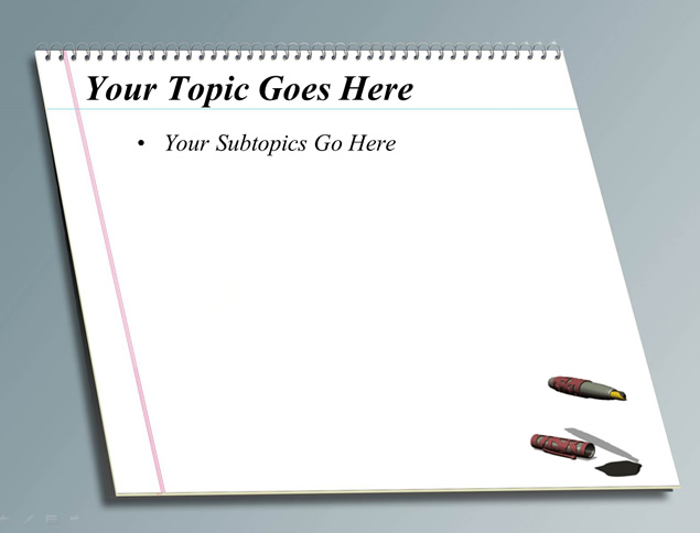 记事本风格文艺PPT模板