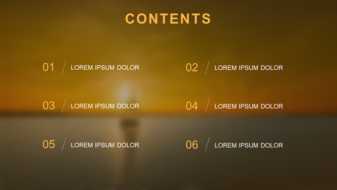 夕阳帆船远航PPT模板