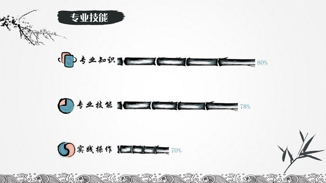 水墨山水风个人简历PPT模板