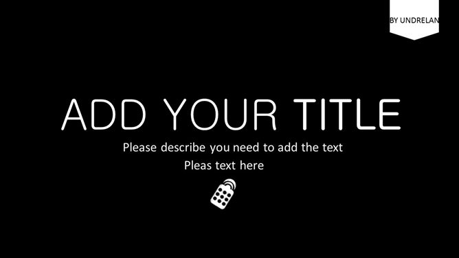 欧美风纯黑背景PPT模板