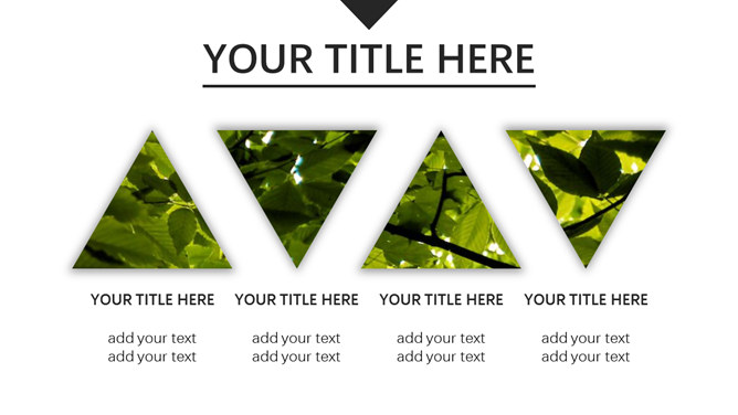 清新夏日绿叶主题PPT模板