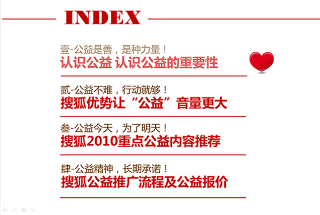 2010年搜狐公益通案PPT模板