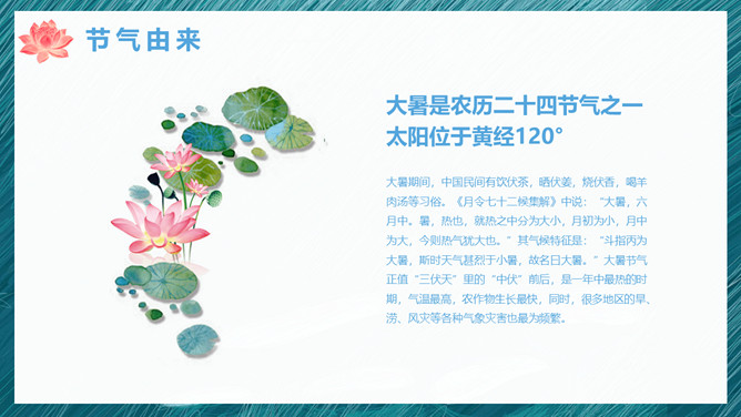 传统节气大暑PPT模板