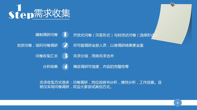 清新蓝色简约幻灯片模板