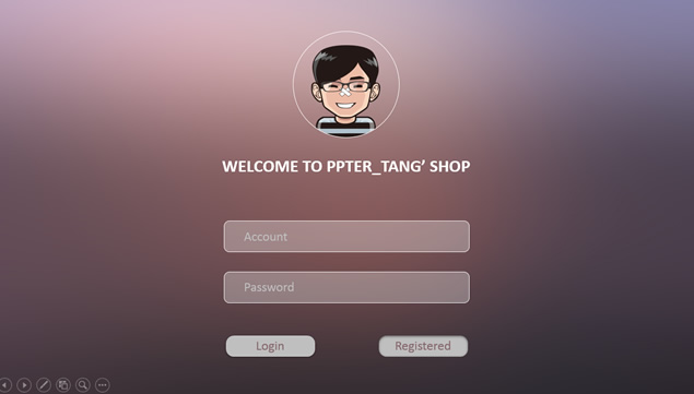 iOS系统UI风格片头动画PPT模板