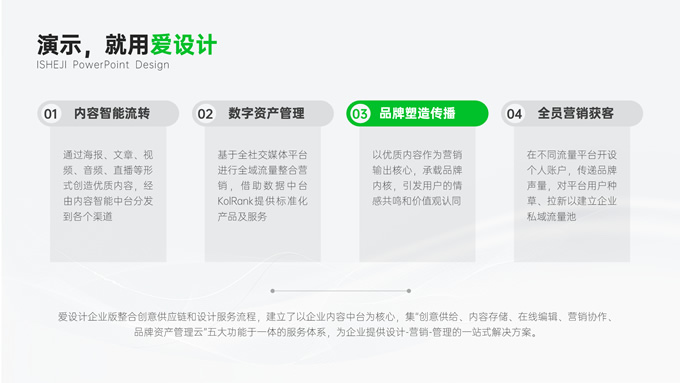 绿色清爽简约工作总结PPT模板