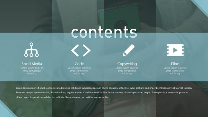 全图背景时尚杂志风PPT模板