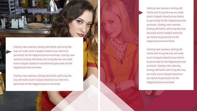 《破产姐妹》美剧主题PPT模板