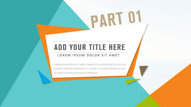 动态大色块排版通用PPT模板