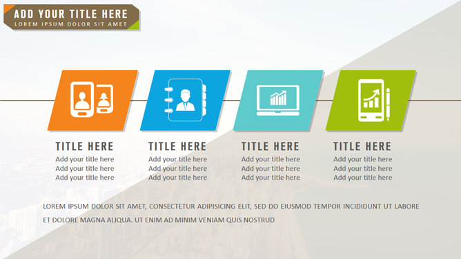 动态大色块排版通用PPT模板