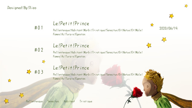 小王子Le Petit Prince主题PPT模板